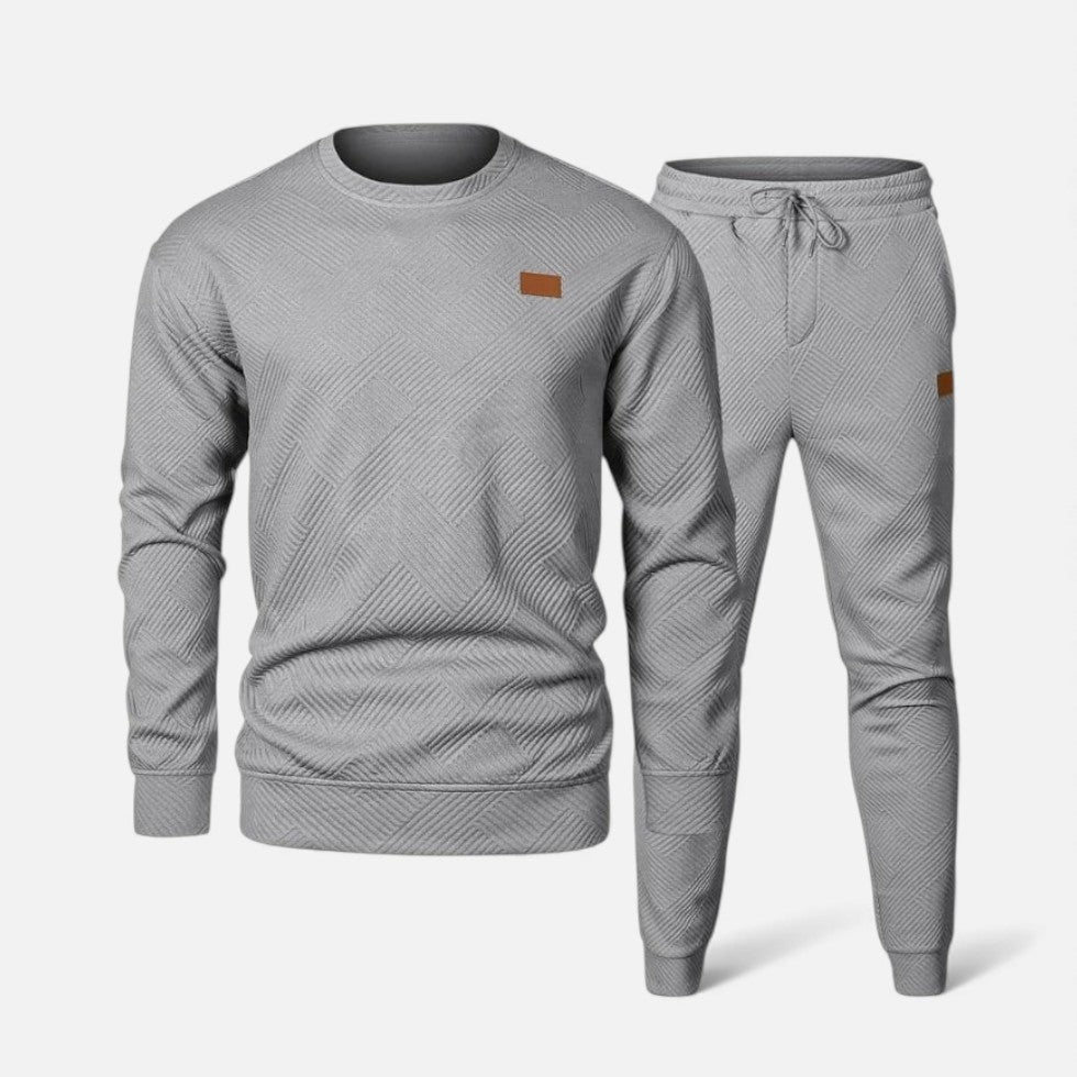 Peter - Men's Textured Crewneck Tracksuit