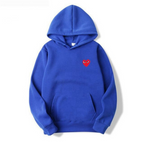 Petra - Women's Heart-Patch Hoodie with Drawstring and Kangaroo Pocket