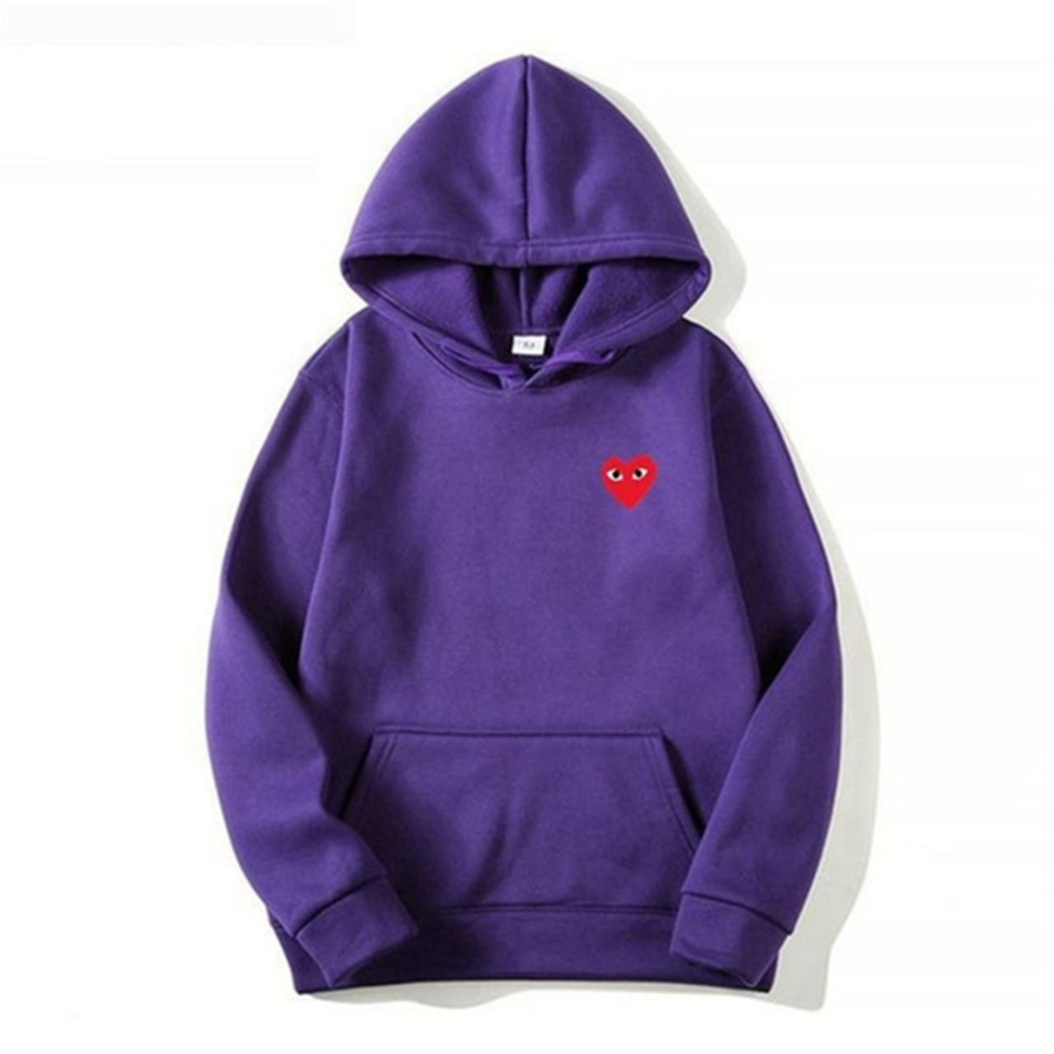 Petra - Women's Heart-Patch Hoodie with Drawstring and Kangaroo Pocket
