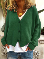 Phoebe - Women's Button-Front Cardigan with Relaxed Silhouette