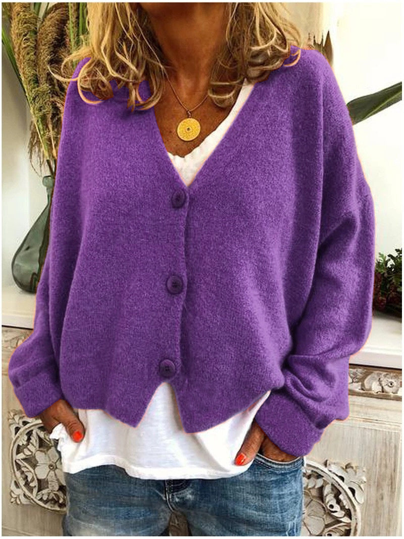 Phoebe - Women's Button-Front Cardigan with Relaxed Silhouette