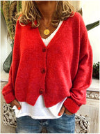 Phoebe - Women's Button-Front Cardigan with Relaxed Silhouette