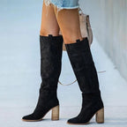 Piper - Women's Knee-High Block Heel Boots