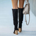 Piper - Women's Knee-High Block Heel Boots