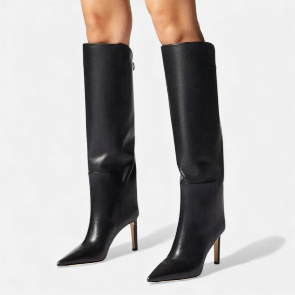 Portia - Women's Pointed-Toe Knee-High Boot