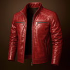 Quade - Men's Leather Jacket with Front Chest Pockets