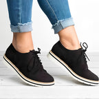 Quinley - Women's Perforated Lace-Up Oxfords with Cutout Sides