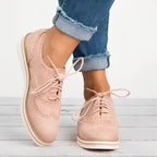 Quinley - Women's Perforated Lace-Up Oxfords with Cutout Sides