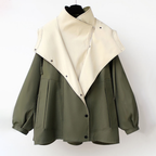 Quinley - Women's Reversible Oversized Trench Coat with Notch Collar