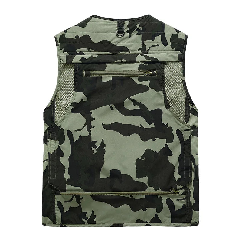 Quinton - Men's Camouflage Utility Vest with Multi-Pocket Storage