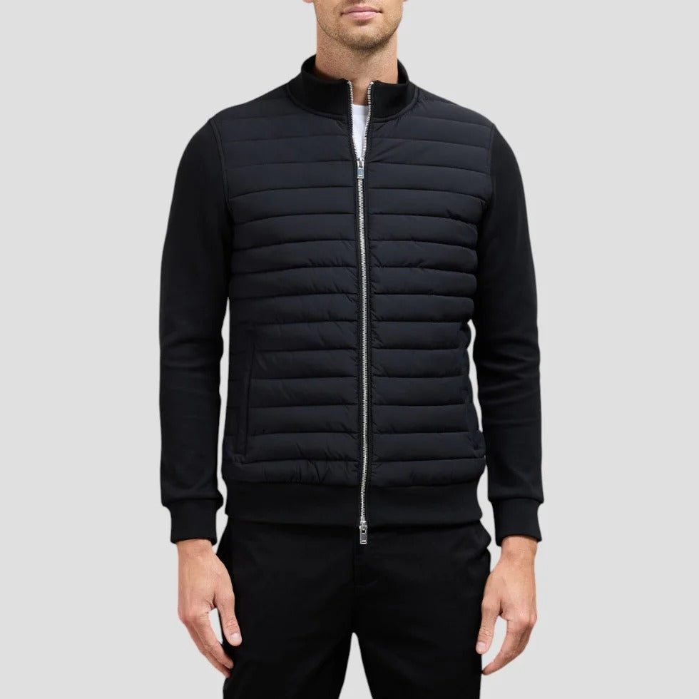 Rafael - Men's Quilted Hybrid Jacket with Knit Sleeves