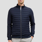 Rafael - Men's Quilted Hybrid Jacket with Knit Sleeves