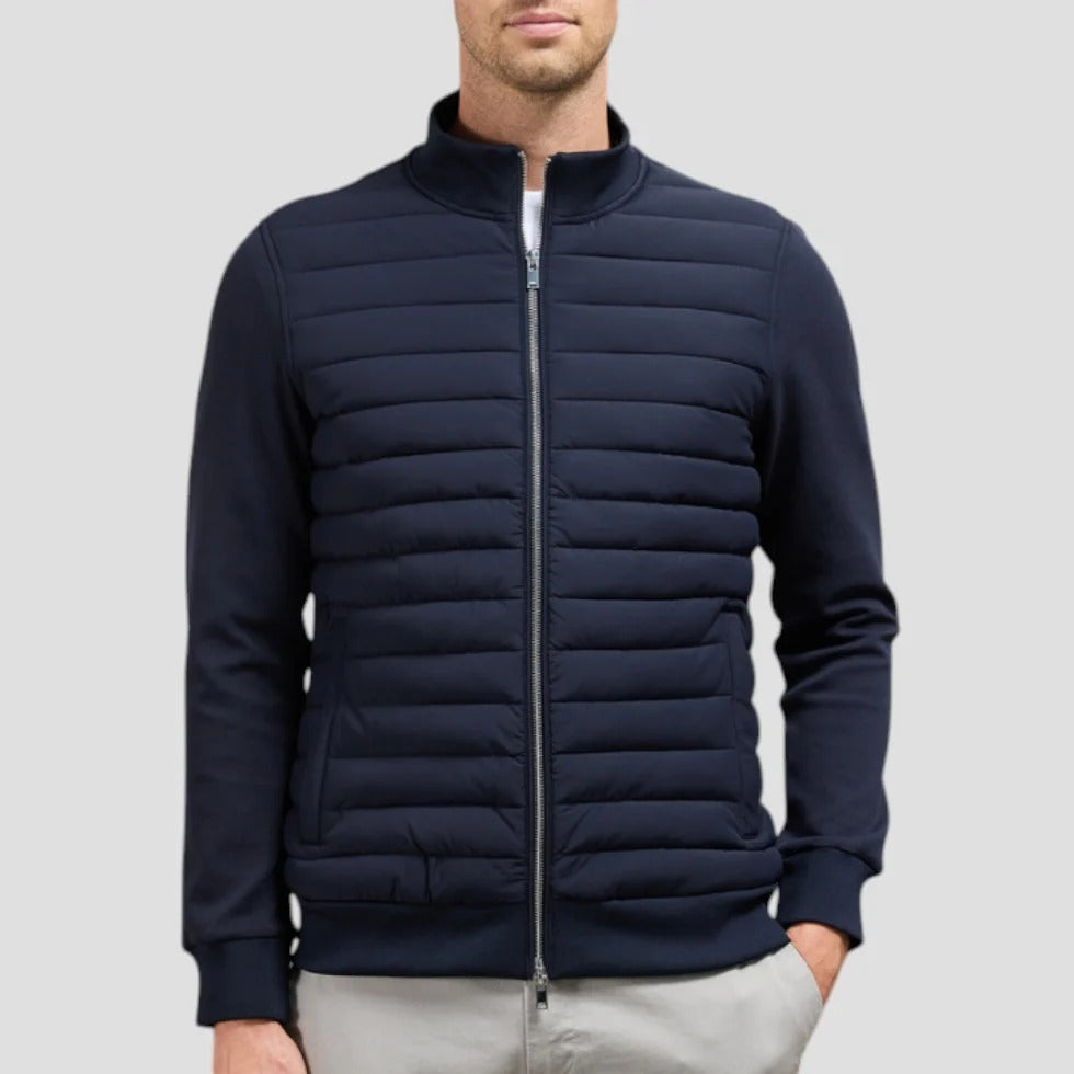 Rafael - Men's Quilted Hybrid Jacket with Knit Sleeves