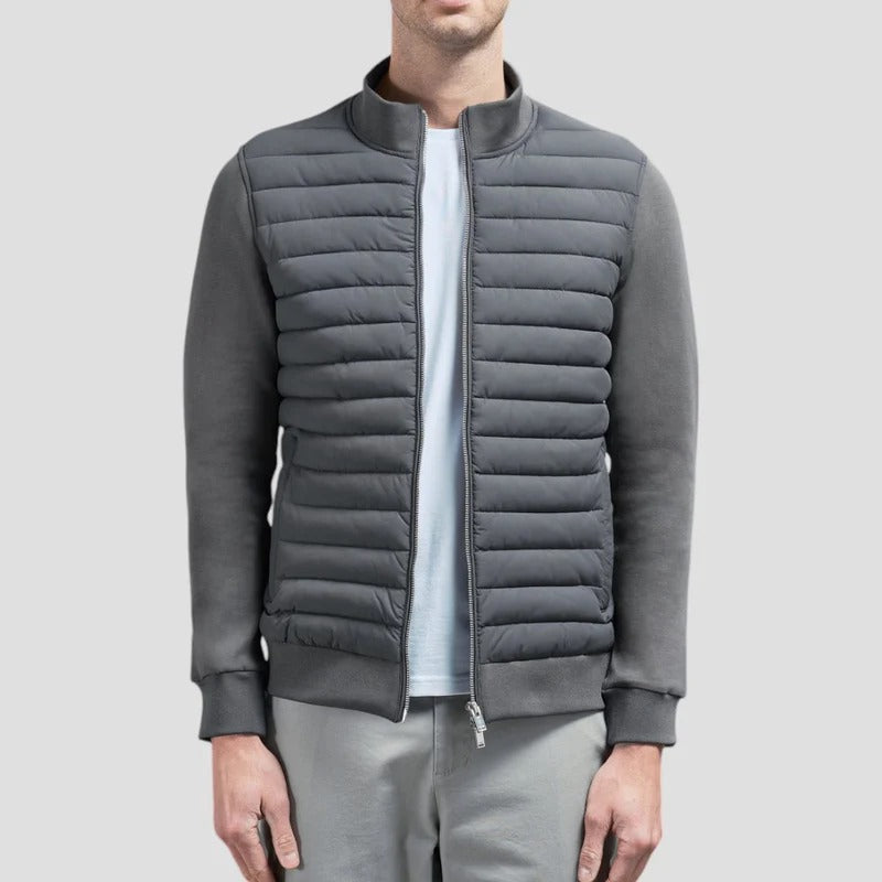 Rafael - Men's Quilted Hybrid Jacket with Knit Sleeves