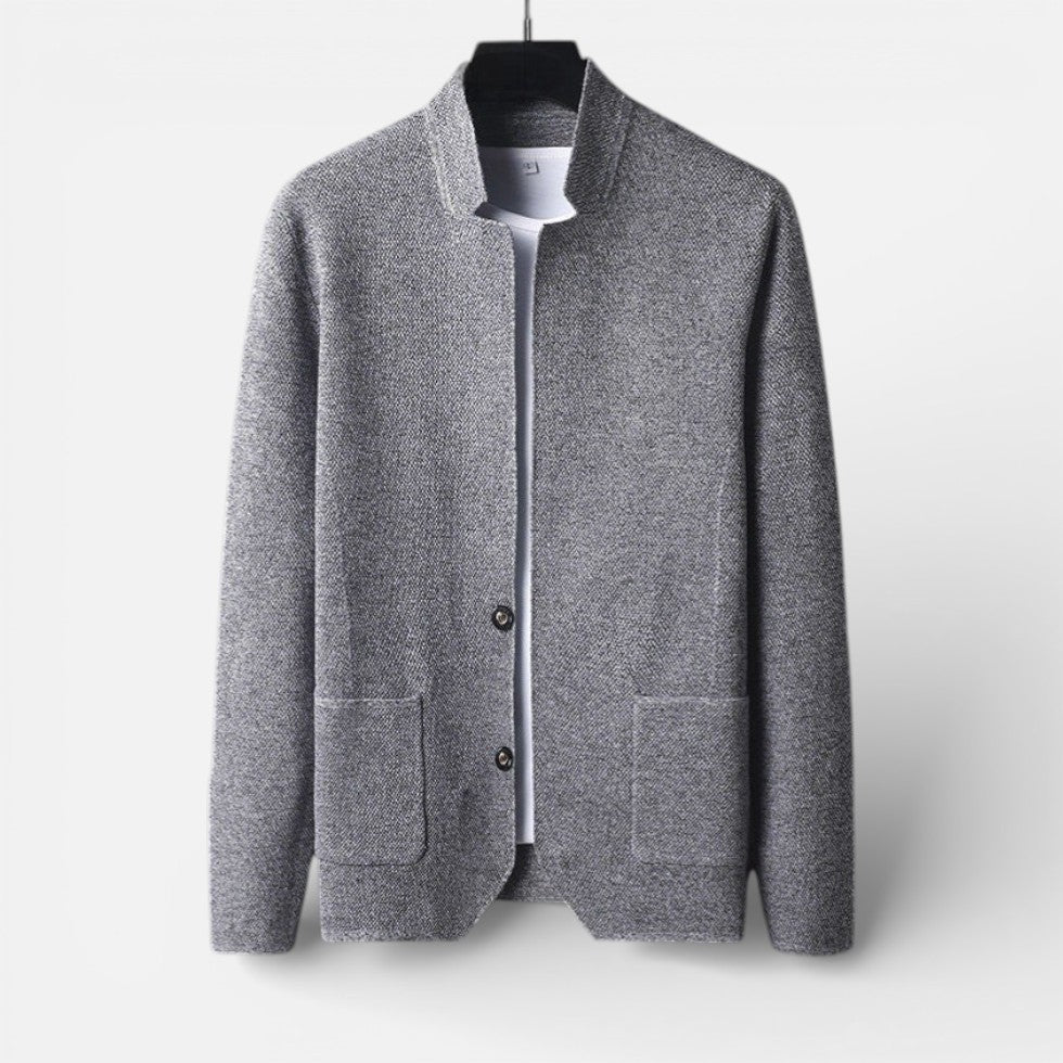 Reuben - Men's Button-Front Cardigan with Textured Knit