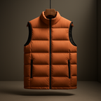 Roman - Men's Quilted Puffer Vest with Side Zip Pockets