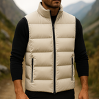 Roman - Men's Quilted Puffer Vest with Side Zip Pockets