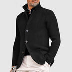 Roman - Men's Ribbed Cardigan Jacket with Button Closure