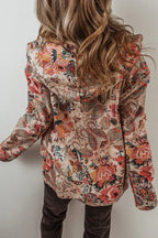Rosalie - Women's Floral Paisley Blazer with Sherpa Lining