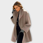 Rosalie - Women's Wool-Blend Coat with Attached Hood
