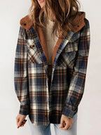 Rosalind - Women's Plaid Shacket with Hood