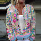 Rosetta - Women's Floral Button-Front Cardigan
