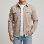 Rowan - Men's Woven Overshirt with Dual Chest Pockets