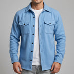 Rowan - Men's Woven Overshirt with Dual Chest Pockets