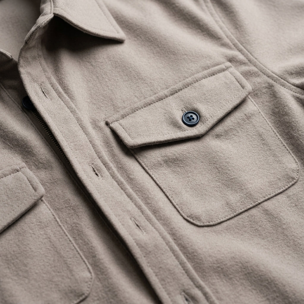 Rowan - Men's Woven Overshirt with Dual Chest Pockets