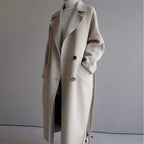 Roxanne - Women's Double-Breasted Wool Coat with Notch Lapels