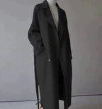 Roxanne - Women's Double-Breasted Wool Coat with Notch Lapels