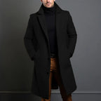 Santiago - Men's Notch-Lapel Wool Overcoat