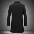 Santiago - Men's Notch-Lapel Wool Overcoat
