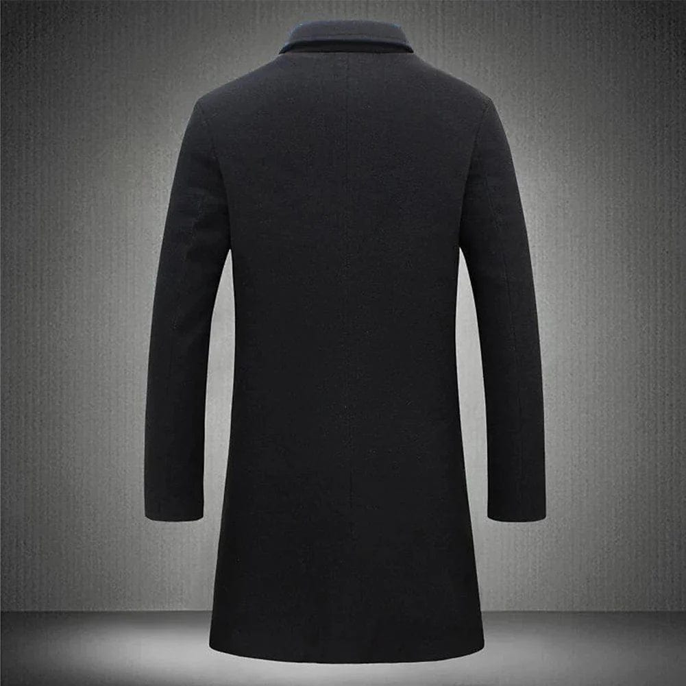 Santiago - Men's Notch-Lapel Wool Overcoat