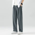 Silas - Men's Wide-Leg Relaxed Trousers with Zip Fly
