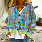 Tabitha - Women's Oversized Printed Cardigan with Button Front