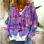 Tabitha - Women's Oversized Printed Cardigan with Button Front