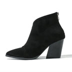 Tabitha - Women's Pointed-Toe Block Heel Ankle Boots