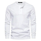 Thaddeus - Men's Long-Sleeve Henley with Button Placket