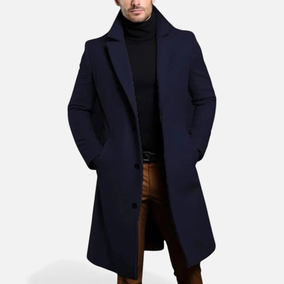 Timothy - Men's Wool-Blend Tailored Topcoat
