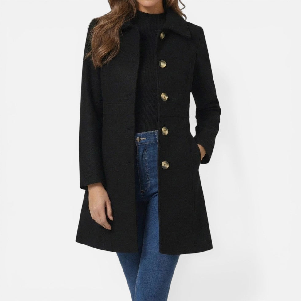 Venetia - Women's Button-Front Tailored Coat