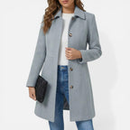 Venetia - Women's Button-Front Tailored Coat