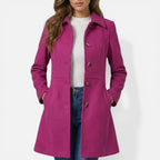Venetia - Women's Button-Front Tailored Coat