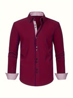 Vincent - Men's Lightweight Button-Down Shirt with Contrast Details