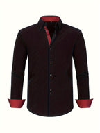 Vincent - Men's Lightweight Button-Down Shirt with Contrast Details