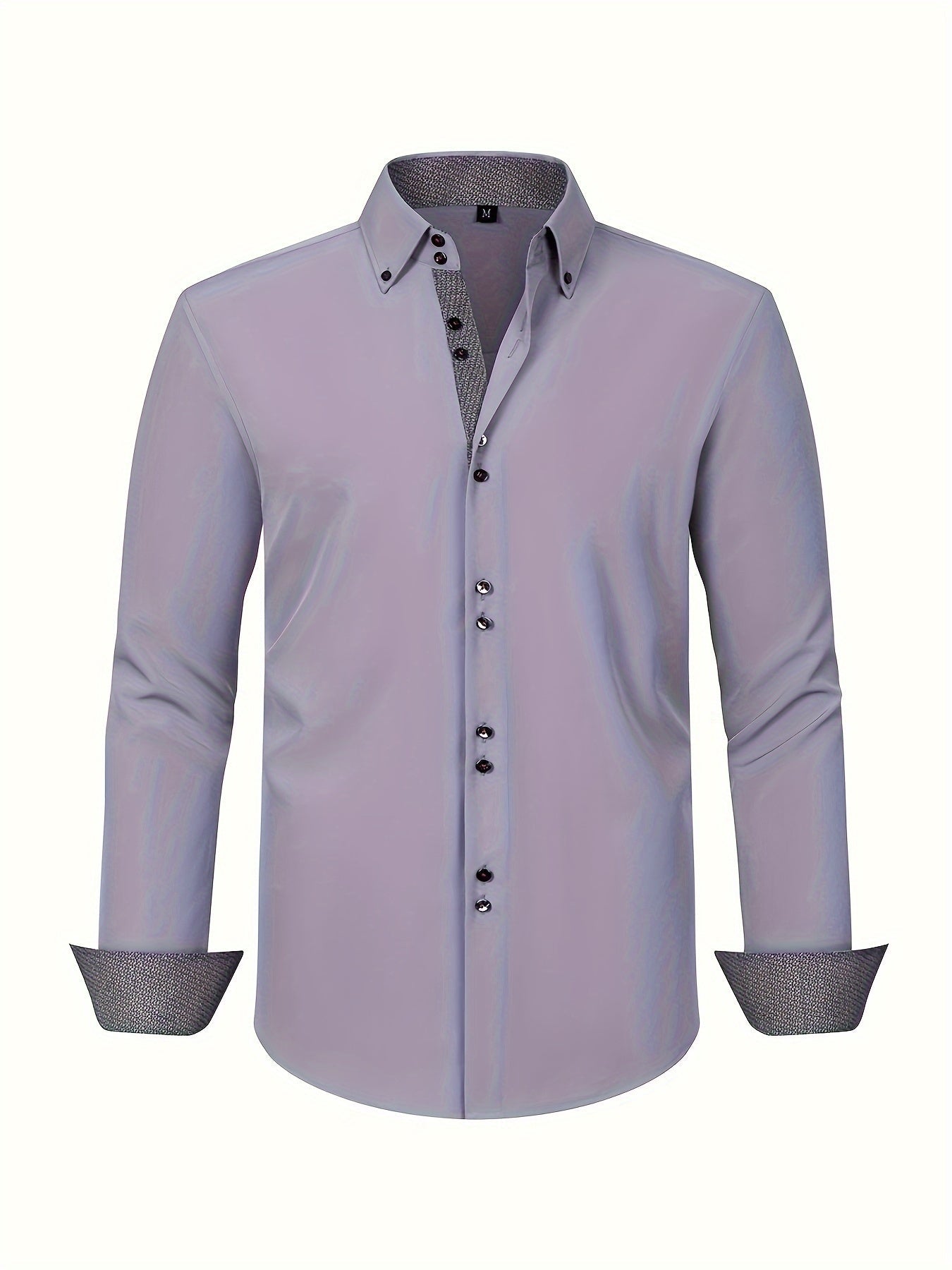 Vincent - Men's Lightweight Button-Down Shirt with Contrast Details