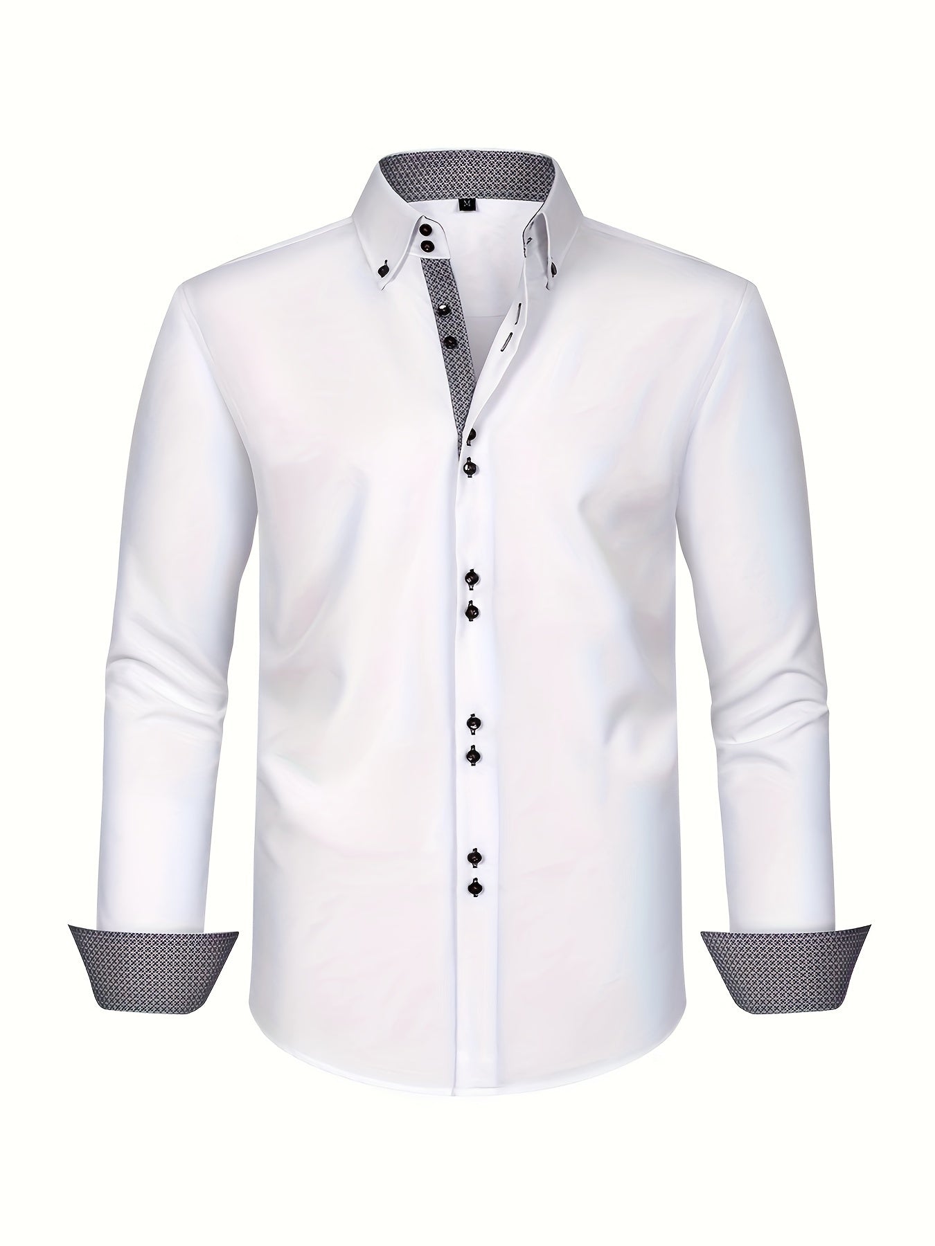 Vincent - Men's Lightweight Button-Down Shirt with Contrast Details