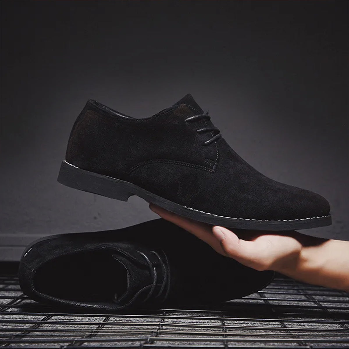 Vincenzo - Men's Suede Oxford Lace-Up Shoes