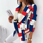 Vivienne - Women's Plaid Blazer with Thermal Lining