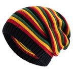 Zoe - Women's Horizontal-Striped Slouchy Knit Beanie